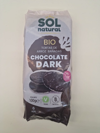 [8435037840596] Tortes d'Arròs amb Xocolata Dark 100g - Sol Natural