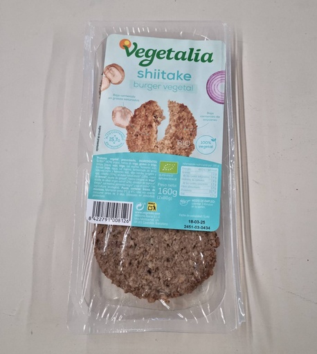 [8422791008126] Vegeburguer Seitan i Shiitake 160g - Vegetalia
