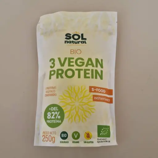 [8435037817819] 3 Vegan Protein 250g - Sol Natural