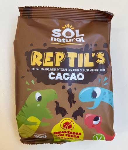 [8435037806950] Galetes Reptil's Civada, Cacau i Fruita 90g - Sol Natural