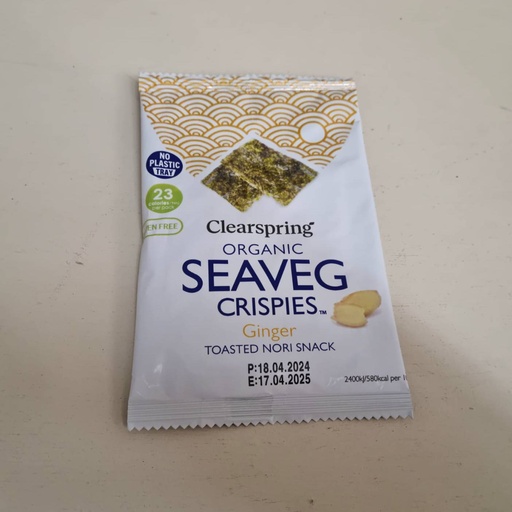 [5021554005353] Snack Alga Nori Gingebre 4g - Clearspring